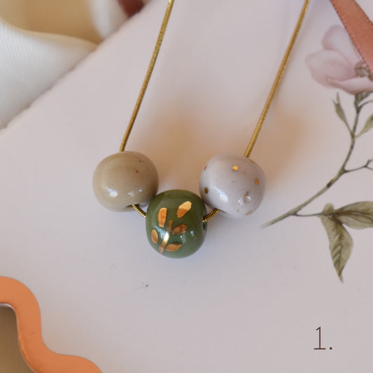 Three Beads Necklace