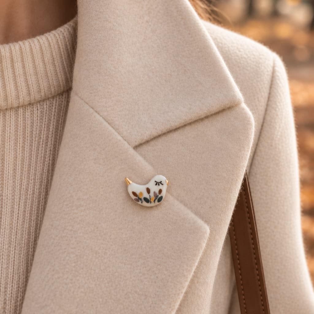 Little Fall Bird Brooch