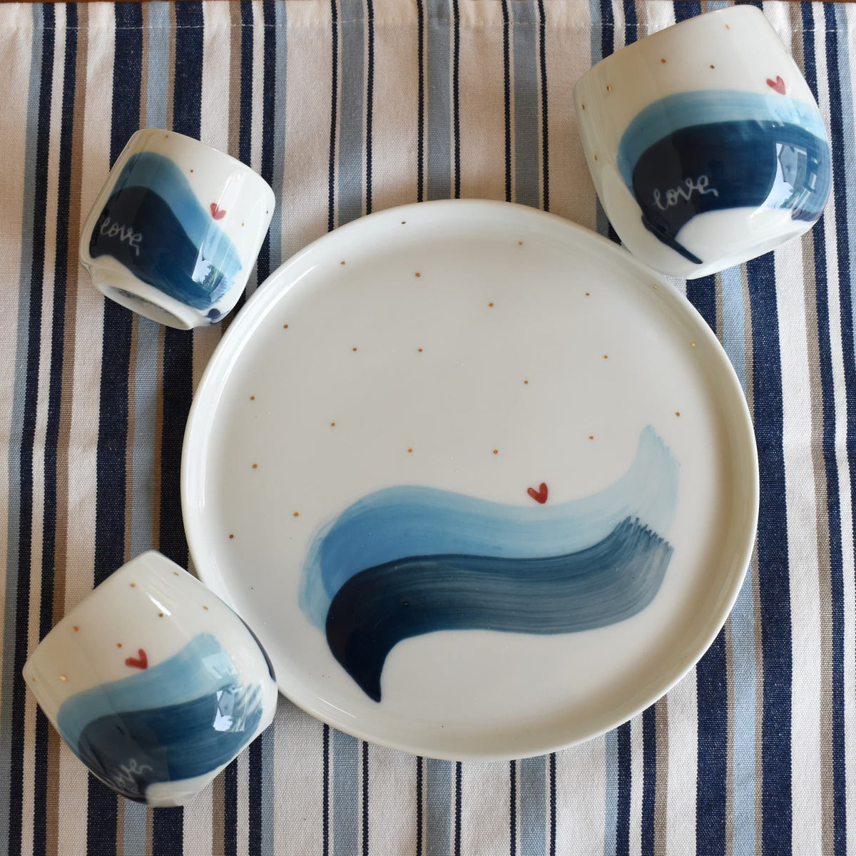 Sea plate – handmade porcelain tableware, by Joska Handmade