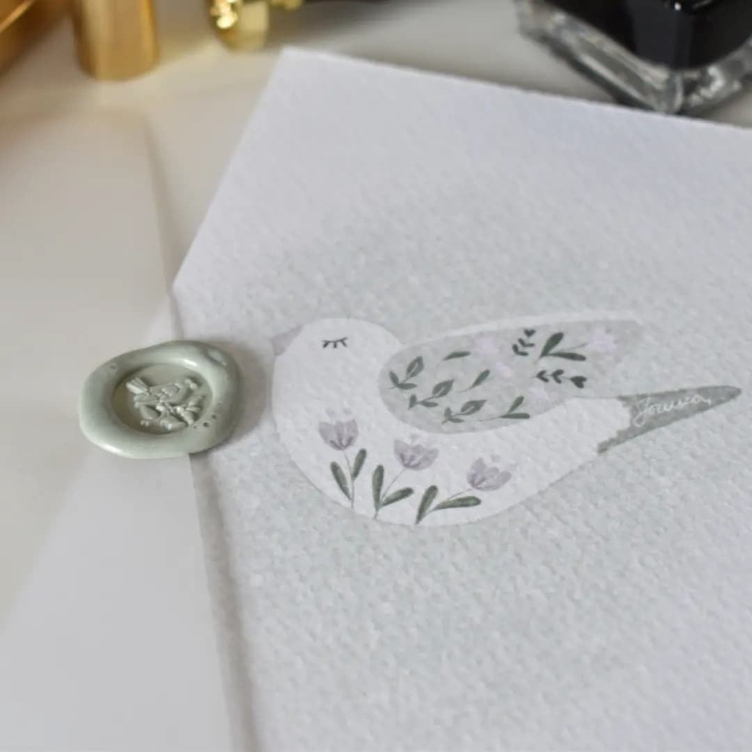White dove postcard